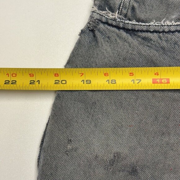 Vintage Anchor Blue Baggy Jeans Mens 32x43 Distressed Patchwork Y2K Skate - Picture 14 of 16